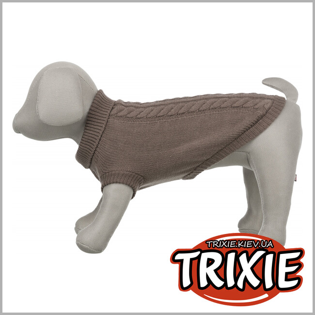 ТРИКСИ Украина - Пуловер для собак Trixie-Kenton (акрил M - 36*48*45 cm серо-коричневый)