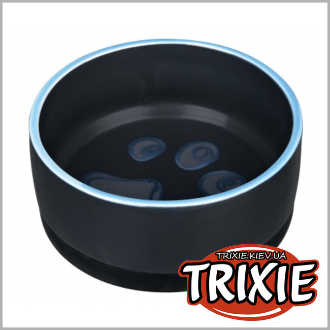 ТРИКСИ Украина - Миска керамическая на резиновом основании Trixie Jimmy  (0.4л / 12см)