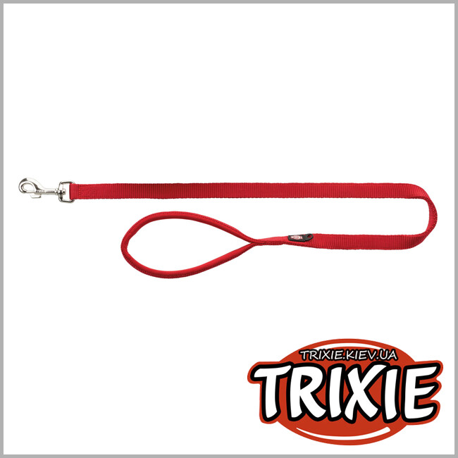 ТРІКСІ Україна - Поводок для собак Trixie 200103 "Premium", XS-S: 1.20м/15мм, червоний