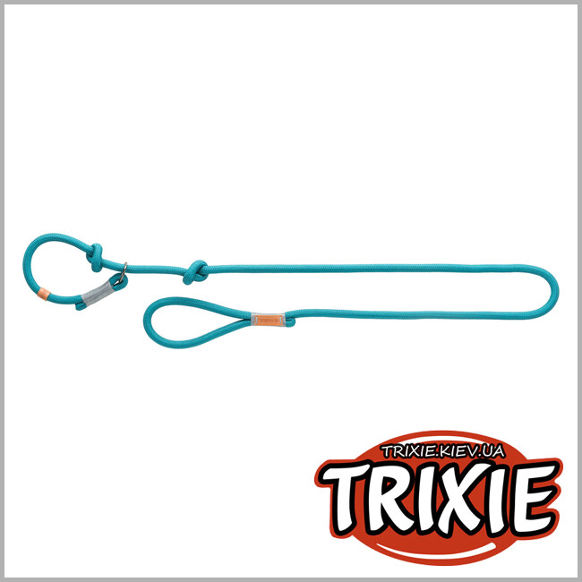 ТРИКСИ Украина - Поводок-удавка для животных Trixie 17252 "BE NORDIC",L-XL: 1.70м/13мм,петроль/светло-серый