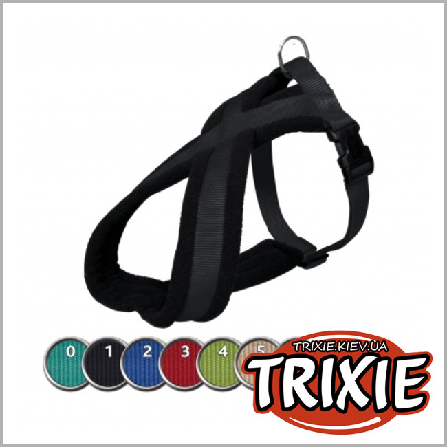 ТРІКСІ Україна - Шлей з підкладкою для собак TRIXIE - Premium(Розмір:20–30см/10мм, Колір: чорний, нейлон)