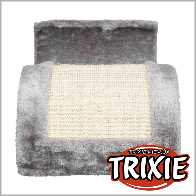 ТРІКСІ Україна - Дряпка-хвиля для котів 43262 Trixie Wave плюш/сизаль сіра 29x18x50 см