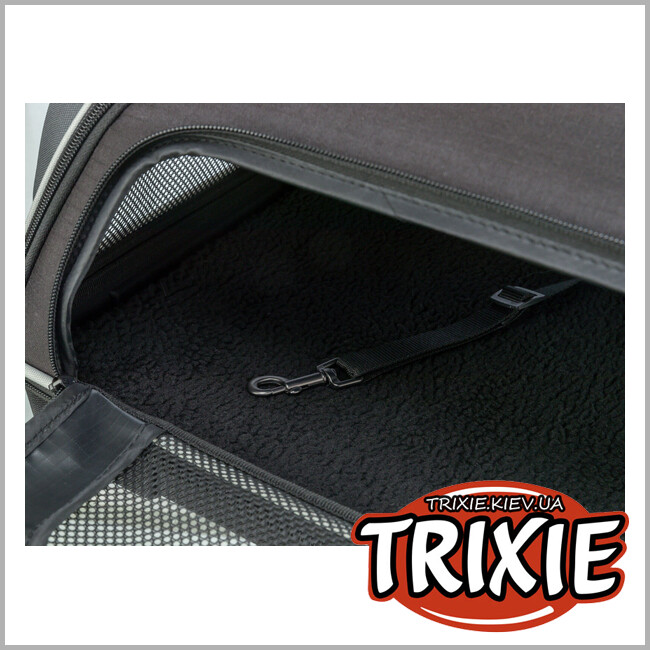 ТРИКСИ Украина - Сумка-переноска для авиаперевозок животных Trixie 28907 "Boarding airline", 55х23х40см, черный/серый