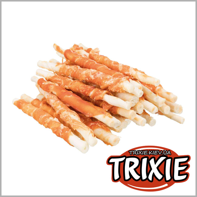 ТРИКСИ Украина - Жевательная палочка с мясом для чистки зубов Trixie Denta Fun  (курица 12см*30шт / 240g)
