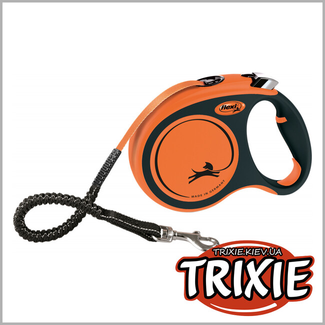 ТРИКСИ Украина - С амортизатором flexi XTREME Tape Leash (L: 5м/ до 65 кг)