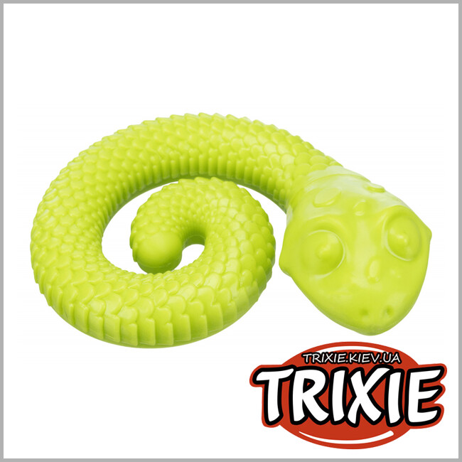 ТРИКСИ Украина - Змея для медленной еды Trixie Snack Snake (TRP резина со звуком 18 см)