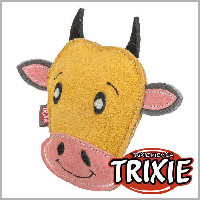 ТРИКСИ Украина - Іграшка для тварин Trixie 35991 "Корова" (шкіра), 17см