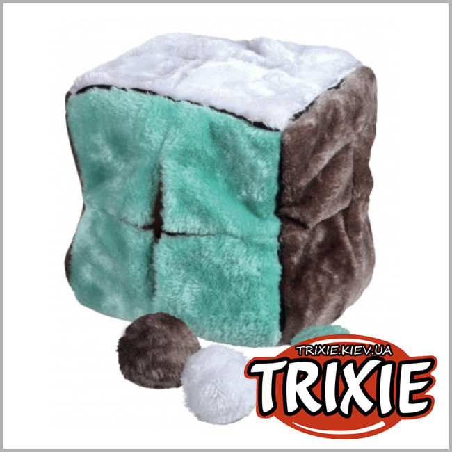 ТРИКСИ Украина - Куб с разрезами и 4 мячами игрушка для собак TRIXIE - Куб (плюш 21*21*21 см + 4 мяча)