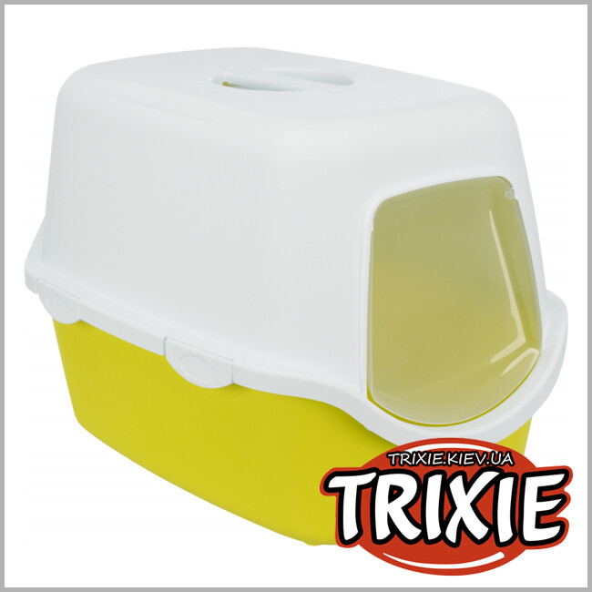 ТРІКСІ Україна - Туалет-будиночок для кота Trixie Vico (40*40*56 см, лимонний/білий)