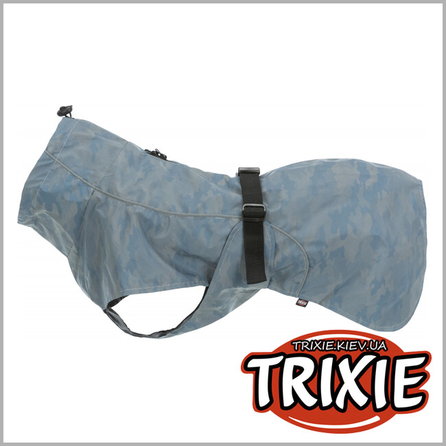 ТРИКСИ Украина - Дождевик для собак Trixie Lunas полностью отражающий (серебристо-синий, S, 38*41-74*36 cm)