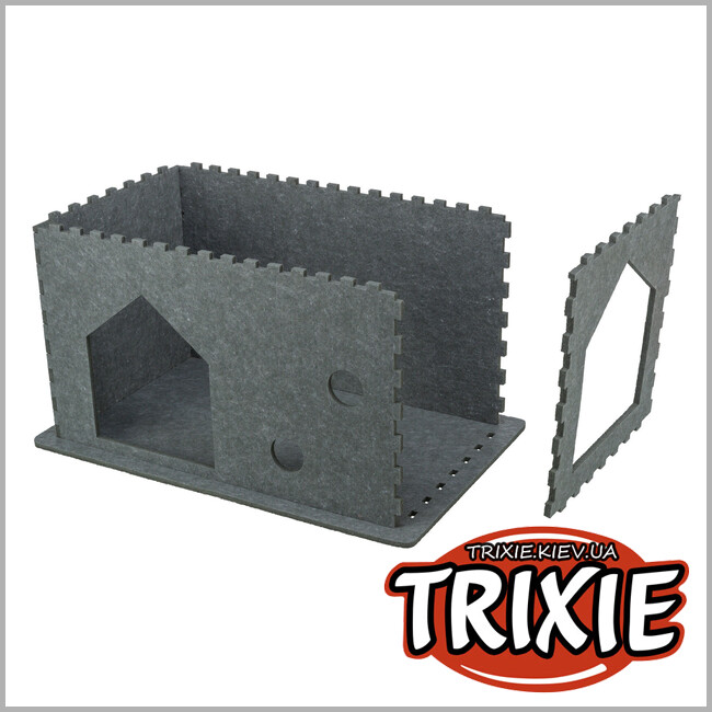 ТРИКСИ Украина - Домик Trixie 36271 Lene для кошек фетр 54х30х35 см серый