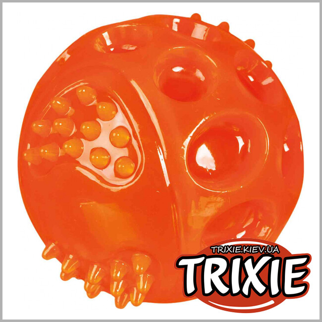 ТРИКСИ Украина -  TPR мигающий мяч для собак TRIXIE (Размер: 7.5 см)