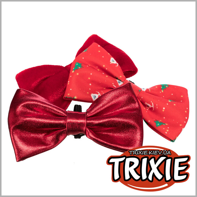 ТРИКСИ Украина - Рождественский галстук-бабочка для животных Trixie 92524 , 10см