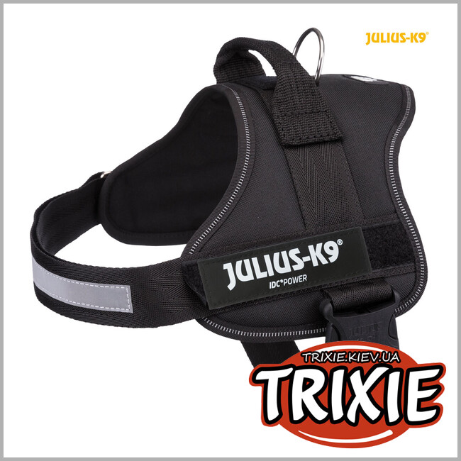 ТРІКСІ Україна - Шлея тренувальна для собак Trixie 150501 "Julius-K9®",XL/2: 71-96см/50мм,чорний