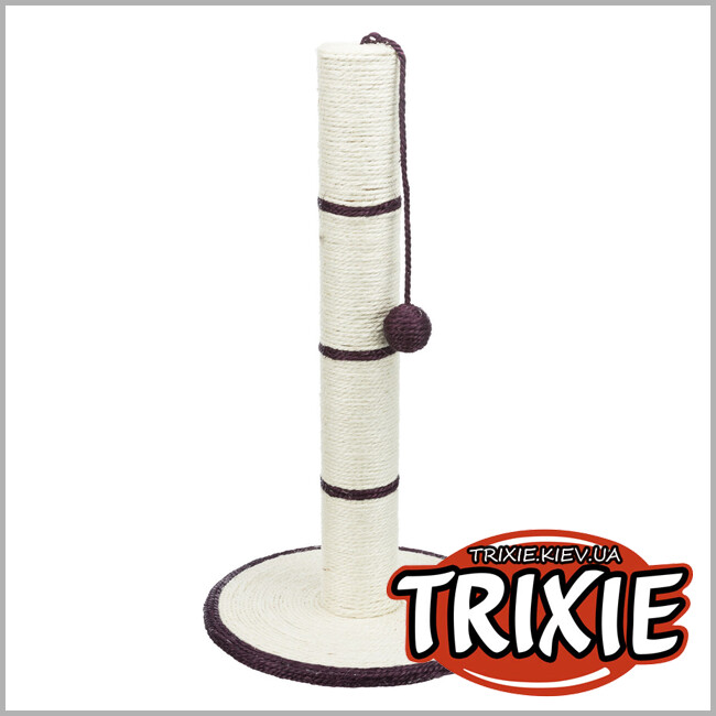 ТРІКСІ Україна - Дряпка-стовпчик для котів Trixie 4310 з іграшкою на мотузці сизаль 35х62 см