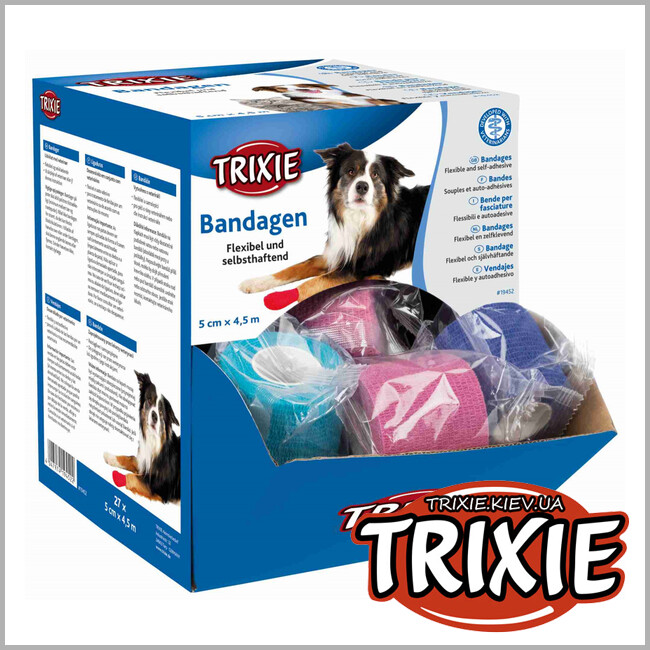 ТРИКСИ Украина -  Бинт эластичный в ассортименте TRIXIE (5см/4,5м (в уп.27 шт))