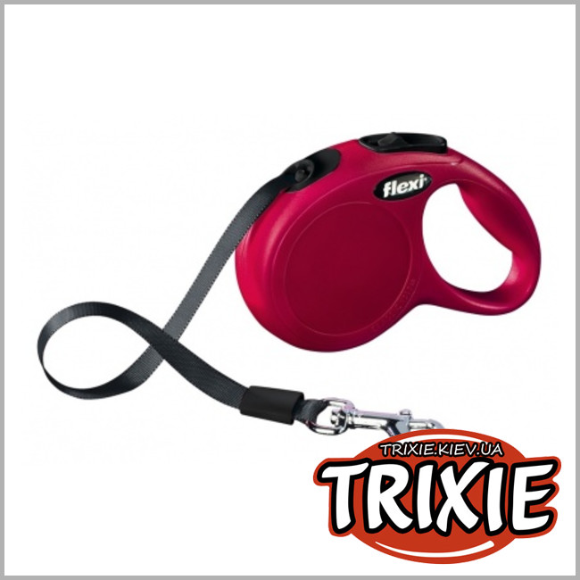 ТРИКСИ Украина - Рулетки для собак TRIXIE - New CLASSIC COMPACT (XS 3м / до 12кг красный)