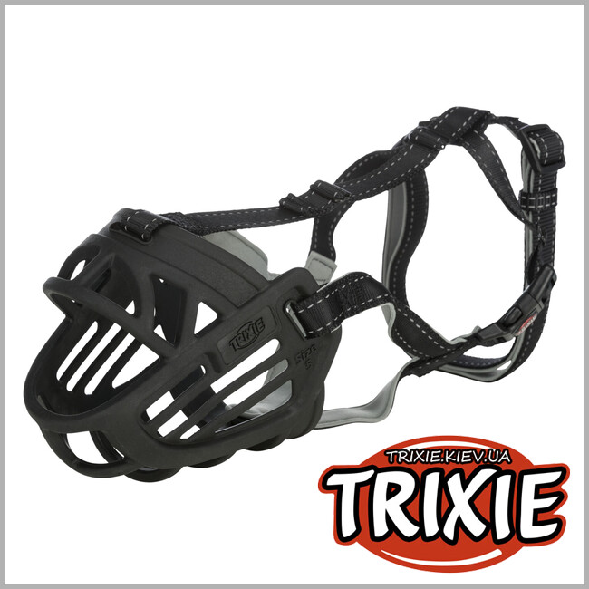 ТРИКСИ Украина - Намордник для собак Trixie 17612 "Muzzle Flex",резина,М,черный