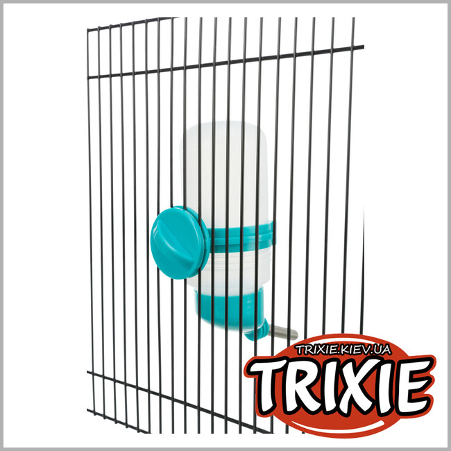 ТРИКСИ Украина - Поилка для кроликов Trixie 60573 с винтовой крепью (пластик непрозрачный), 500 мл