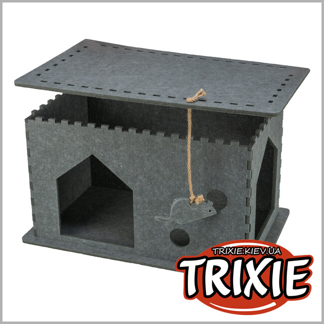 ТРИКСИ Украина - Домик Trixie 36271 Lene для кошек фетр 54х30х35 см серый