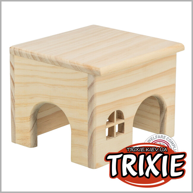 ТРІКСІ Україна - Дерев\'яний будиночок для гризунів TRIXIE (дерево 15*12*15см)