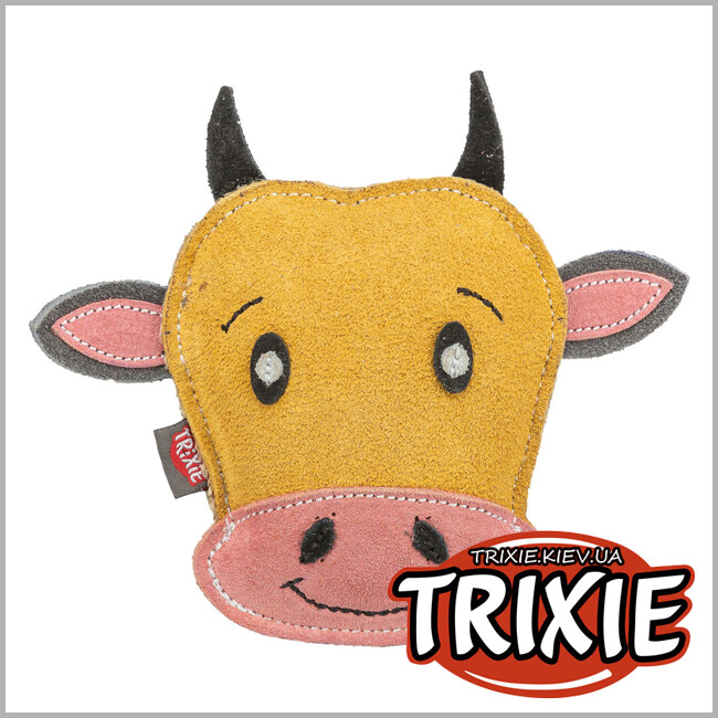 ТРИКСИ Украина - Іграшка для тварин Trixie 35991 "Корова" (шкіра), 17см