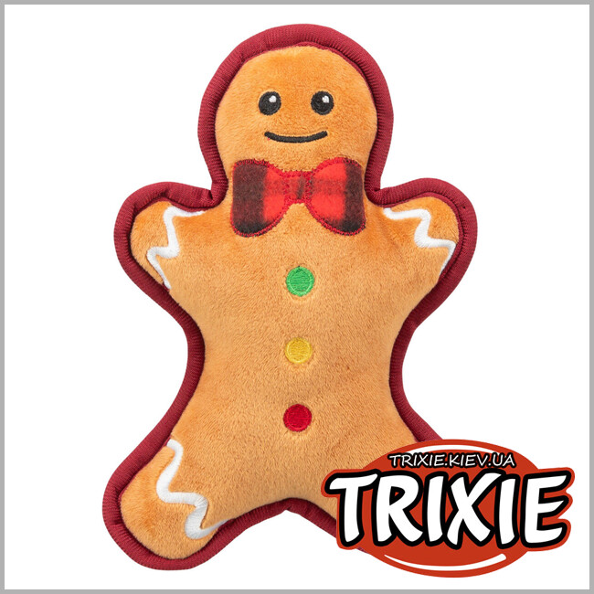 ТРИКСИ Украина - Игрушка "Рождественский пряник" Trixie 92604 для собак плюш 22 см