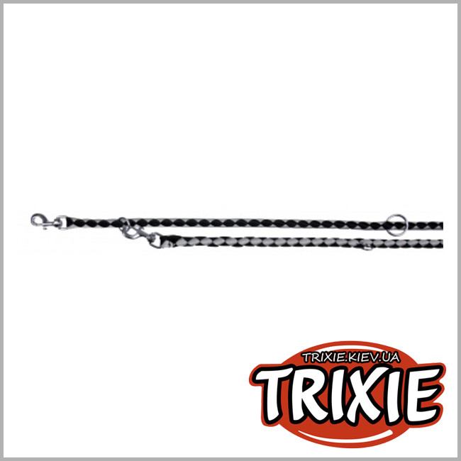 ТРИКСИ Украина - Поводок с амортизатором TRIXIE -  Cavo (Размер:2м/18мм, Цвет:чёрный/серебро, нейлон)
