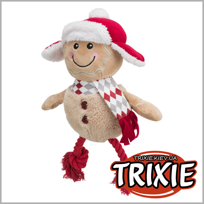 ТРИКСИ Украина - Рождественская фигурка пряника Trixie 92575, плюш/хлопок, 34см