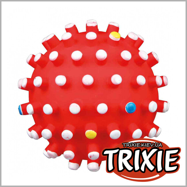 ТРИКСИ Украина - Виниловый мяч с шипами для собак TRIXIE (со звуком 10см)