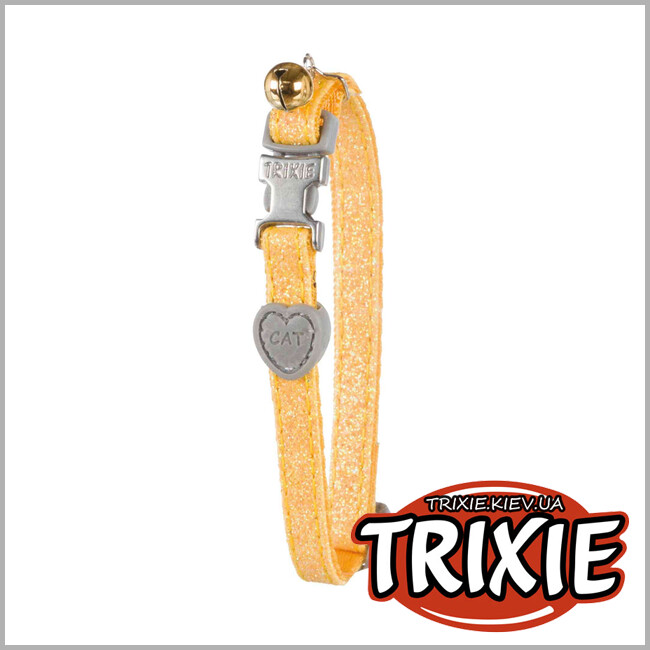 ТРИКСИ Украина - Ошейник с колокольчиком для кошки TRIXIE GLITTER (нейлон/метал.пряжка)