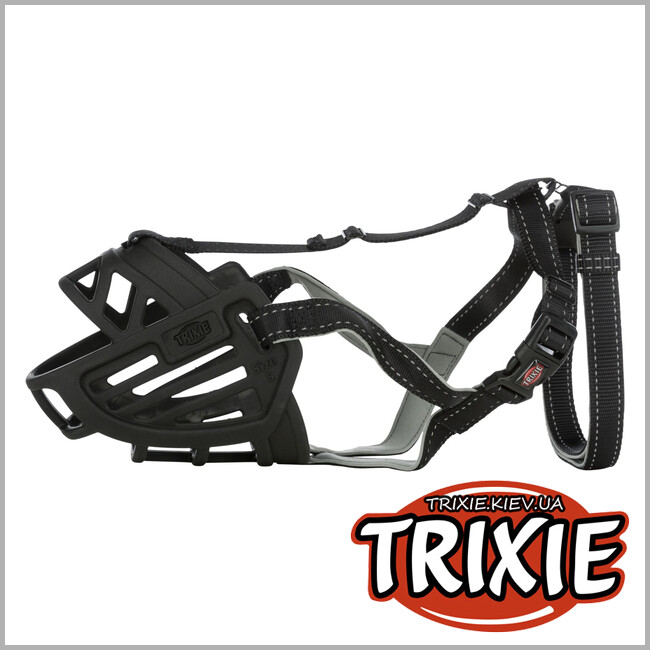 ТРИКСИ Украина - Намордник для собак Trixie 17612 "Muzzle Flex",резина,М,черный