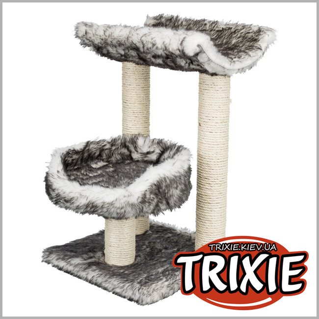 ТРІКСІ Україна - Будиночок-драпак для тварин Trixie 44567 "Isaba",36 × 36 62см,чорний/білий