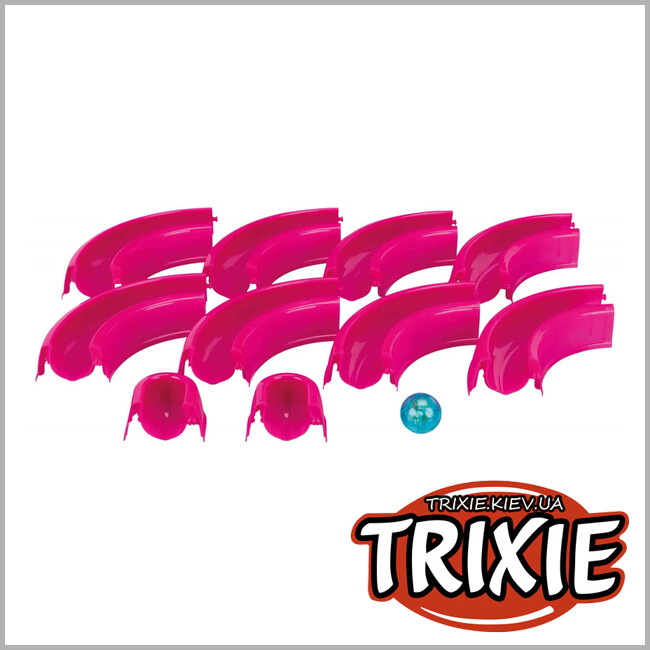 ТРІКСІ Україна - Світиться кулька в рейці іграшка для кота TRIXIE Ball Race(65*31 см, рожевий)