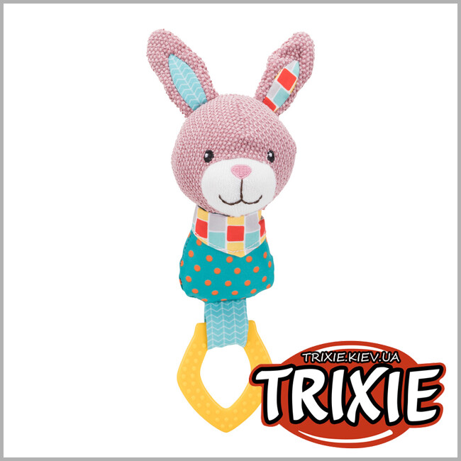 ТРИКСИ Украина - Кролик Trixie Junior Bunny с кольцом (ткань со звуком 23см)