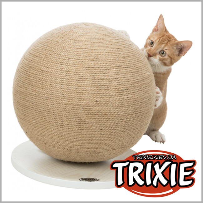 ТРІКСІ Україна - Кігтеточка для кішок Trixie (на дерев'яній опорній плиті з джутом ø 29*31 см.)