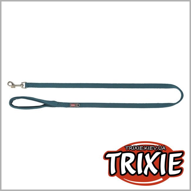 ТРИКСИ Украина - Поводок для собак Trixie 200232 Premium M–L 1 м 20 мм сине-зеленый