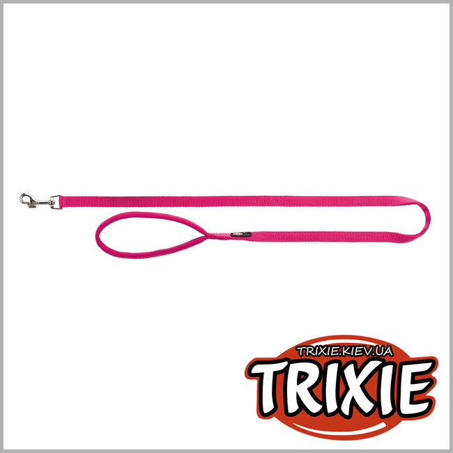 ТРІКСІ Україна - Повідець для собак Trixie 200211 Premium фуксія з неопреновою підкладкою розмір M-L 1 м/20 мм