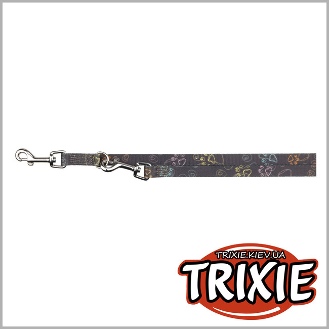 ТРИКСИ Украина - Поводок-перестёжка для собак TRIXIE Jimmy (Размер: 2м/15мм, коричневый, нейлон)