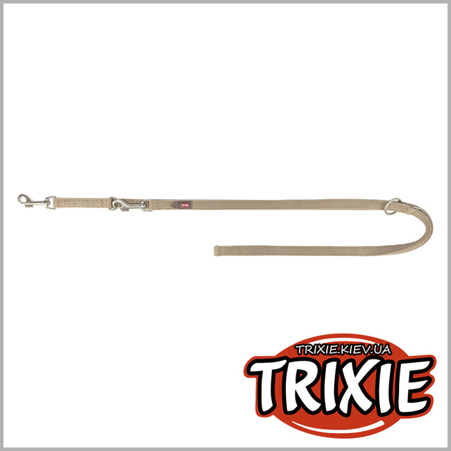 ТРИКСИ Украина - Поводок для собак Trixie 200936 Premium регулируемый двухслойный L–XL 2 м 25 мм песочный.
