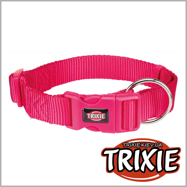ТРИКСИ Украина - Ошейник Premium-TRIXIE нейлон (L-XL 40–65см/25мм, фуксия)