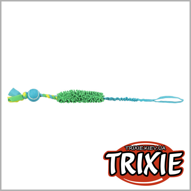 ТРИКСИ Украина - Канат Trixie 34705 Bungee теннисным мячом и амортизат (плюш), 85см