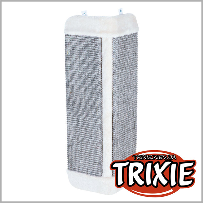 ТРІКСІ Україна - Драпак-дошка для котів XL Trixie 43435 кутовий (сизаль/плюш), 32х60см, сірий/світло-сірий