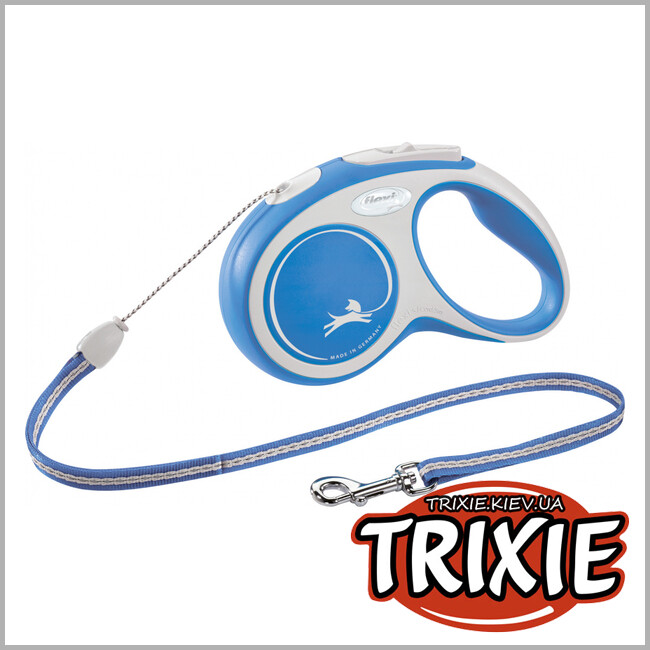 ТРИКСИ Украина - Флекси New COMFORT-TRIXIE (S: 5м/до 12кг, синий)
