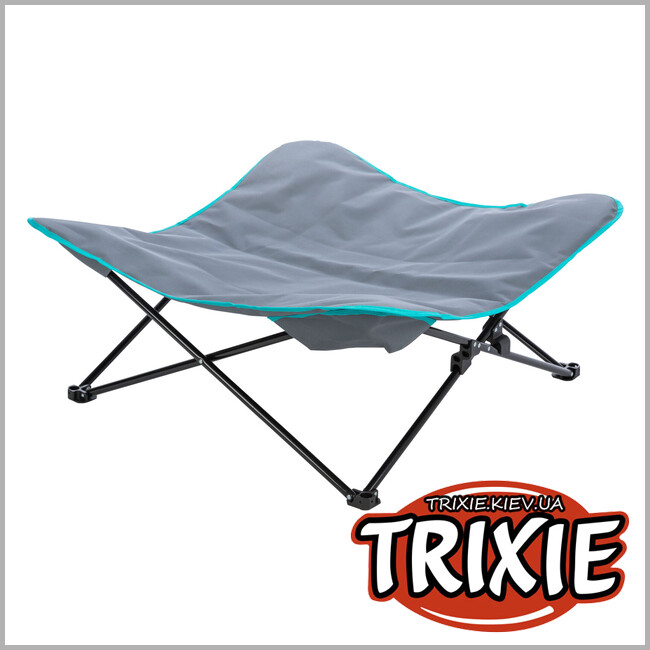 ТРИКСИ Украина - Походная кровать Trixie 28216 для собак, 88х32х88см, темно-серый/петроль