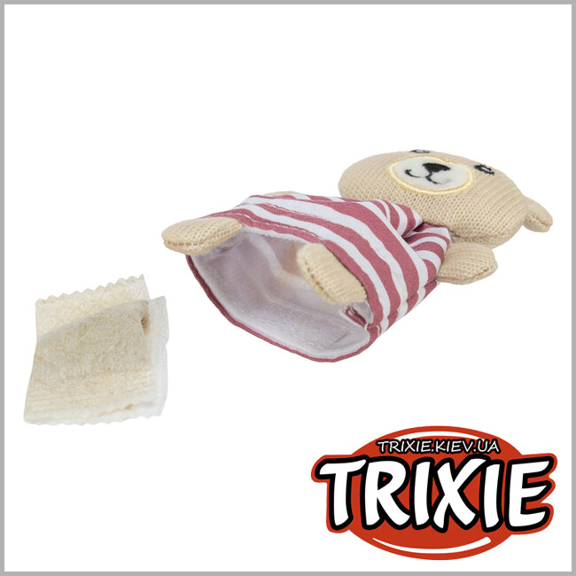 ТРІКСІ Україна - Іграшка для котів Trixie 45665 Ведмідь тканина з котячою м'ятою 12 см
