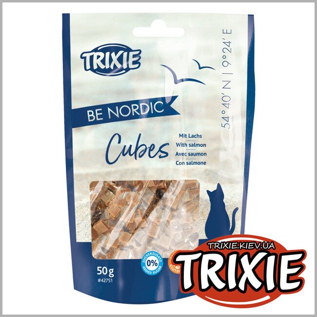 ТРИКСИ Украина - Лакомство TRIXIE BE NORDIC Cubes (лосось 50g)