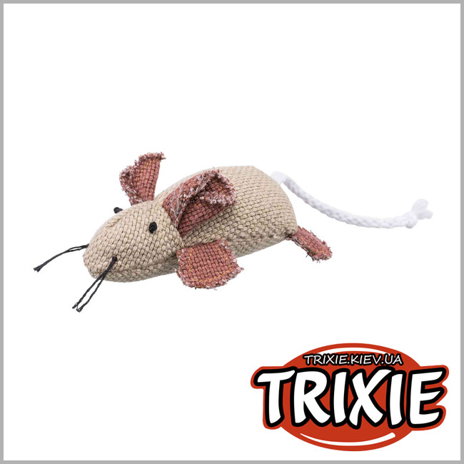 ТРІКСІ Україна - Іграшка миша TRIXIE (тканина/джут, 12 см)