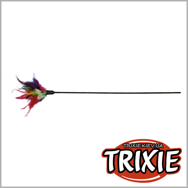 ТРИКСИ Украина - Удочка для кошки TRIXIE - с перьями (50cm)