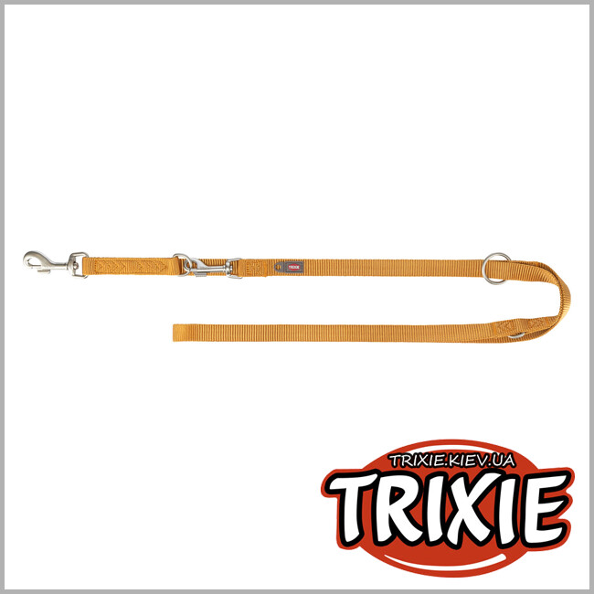 ТРИКСИ Украина - Поводок для собак 200529 Trixie Premium регулируемый M–L 2 м 20 мм оранжевый